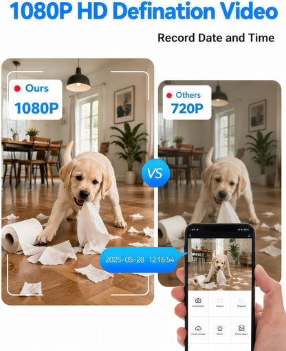 Hidden camera - 1080p HD Spy camera - Nanny cam for home security - WiFi Wall-Mounted Cameras